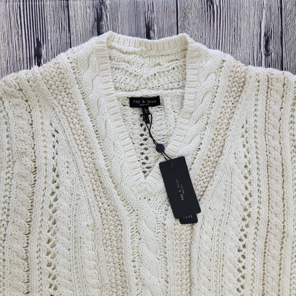 Rag & Bone NWT V-Neck Sleeveless Jolie Knit Sweater Vest Size Large $350 - Picture 8 of 16